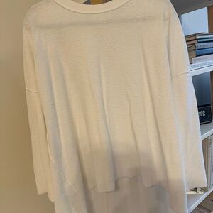 Free People Cream Crew Neck Sweater